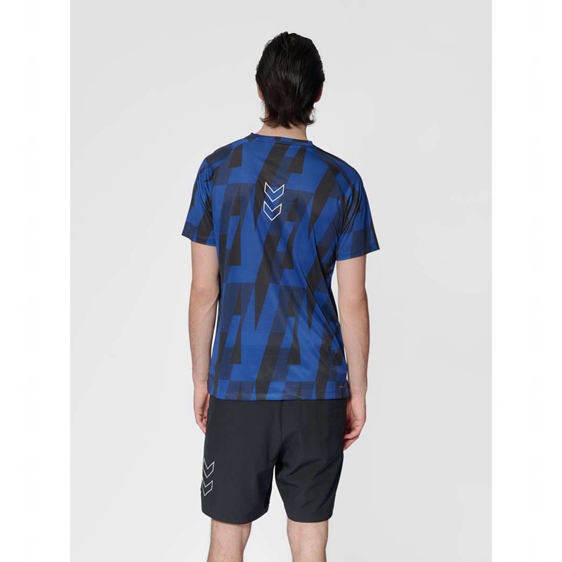 Hummel Court Aop Light Weight T-shirts Herren Blau | 567874-965