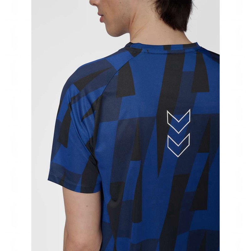 Hummel Court Aop Light Weight T-shirts Herren Blau | 567874-965