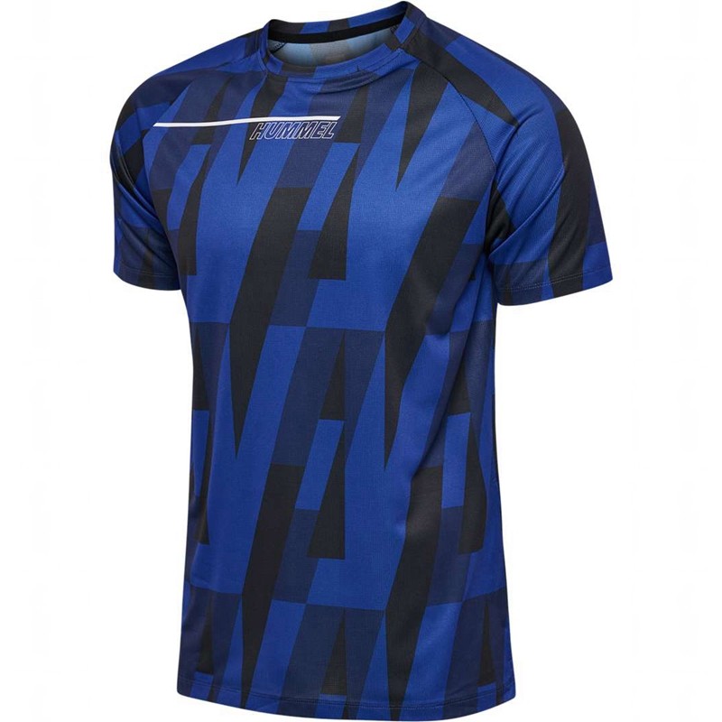Hummel Court Aop Light Weight T-shirts Herren Blau | 567874-965