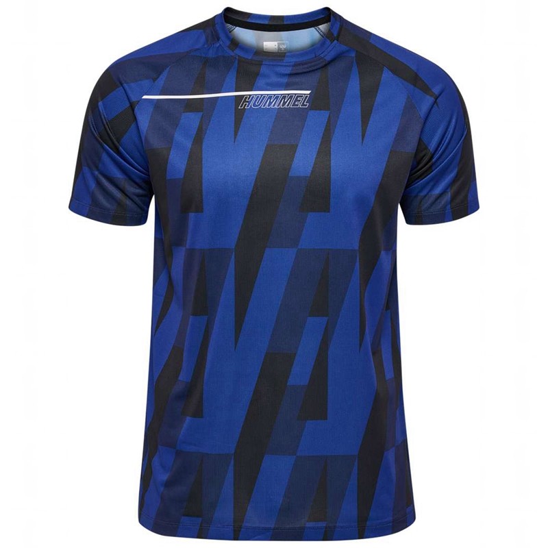 Hummel Court Aop Light Weight T-shirts Herren Blau | 567874-965