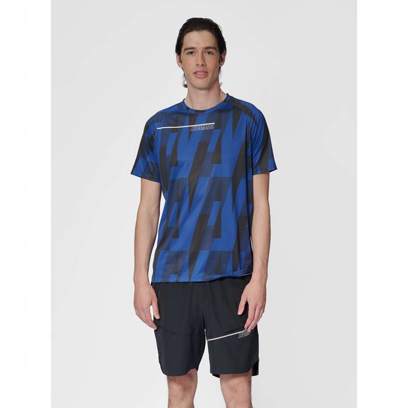 Hummel Court Aop Light Weight T-shirts Herren Blau | 567874-965