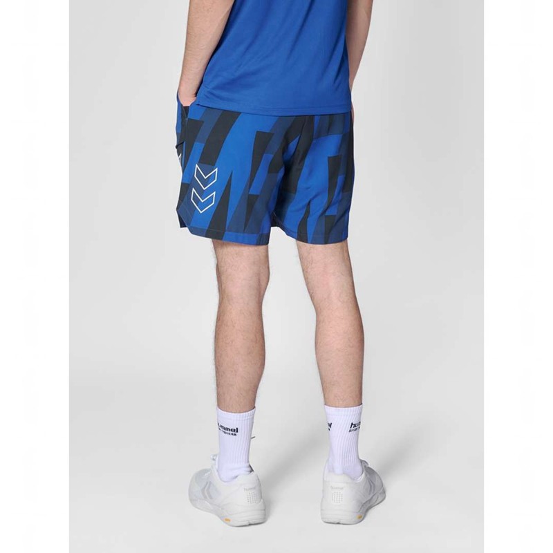 Hummel Court Aop Pocket Kurze Hose Herren Blau | 383310-490