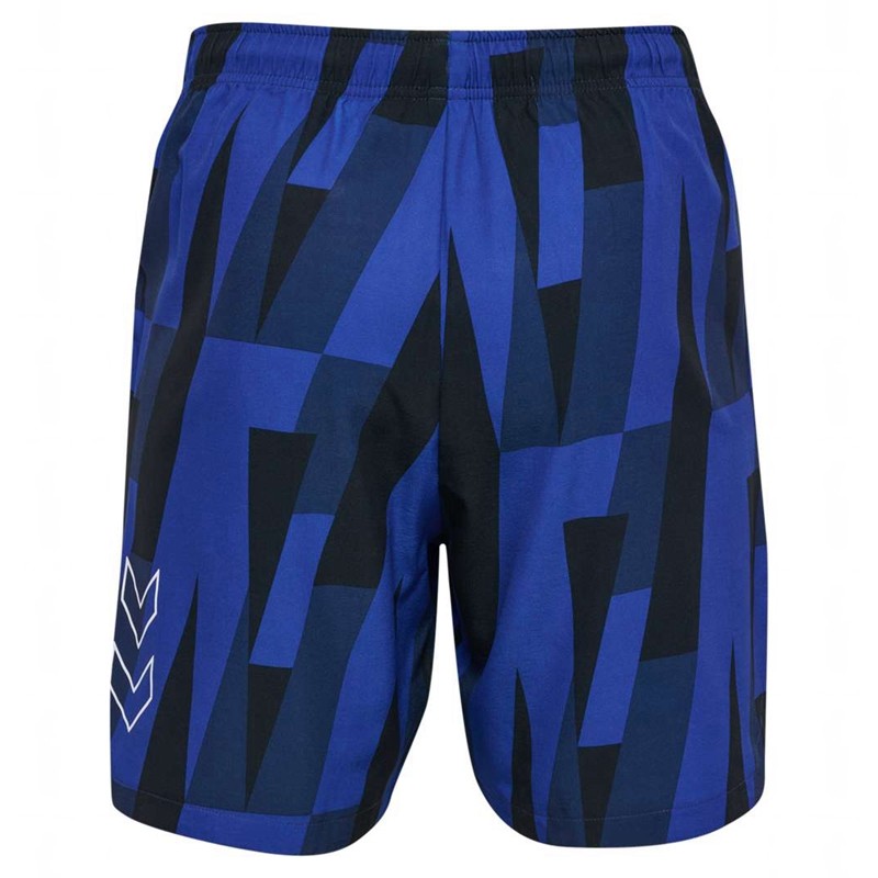 Hummel Court Aop Pocket Kurze Hose Herren Blau | 383310-490