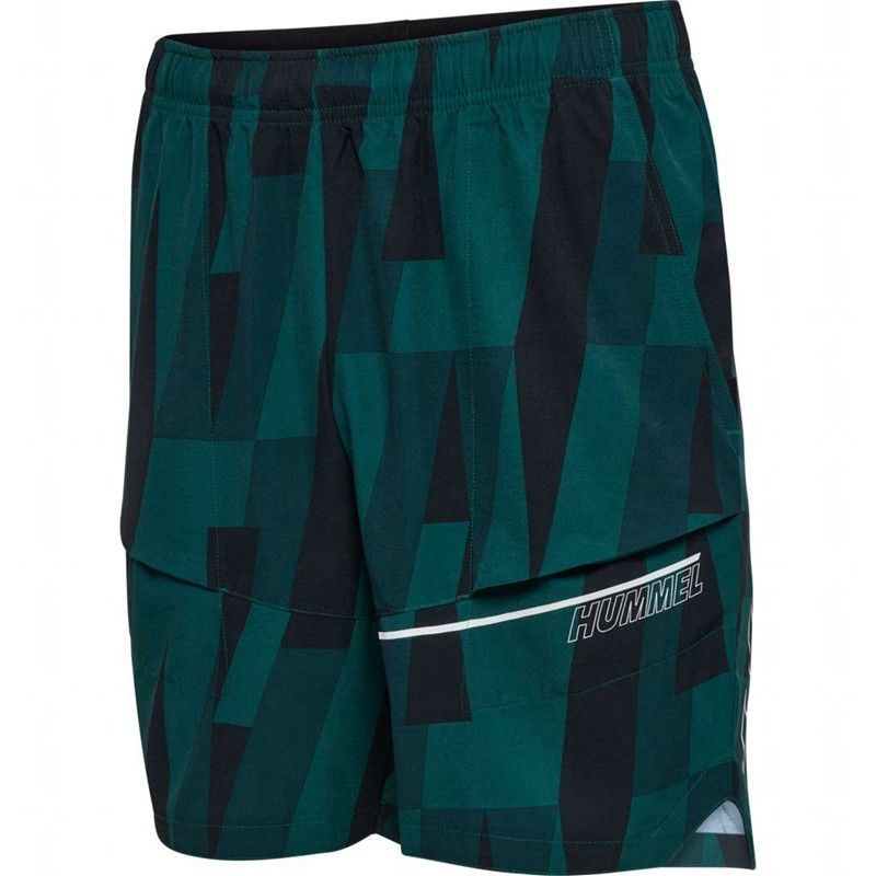 Hummel Court Aop Pocket Kurze Hose Herren Grün | 691717-888