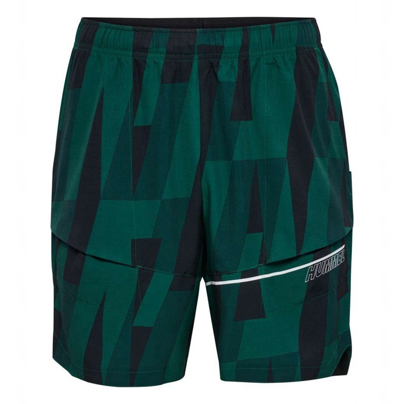 Hummel Court Aop Pocket Kurze Hose Herren Grün | 691717-888