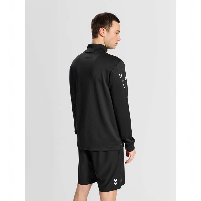 Hummel Court Half Zip L/S Sweatshirt Herren Schwarz | 756383-794