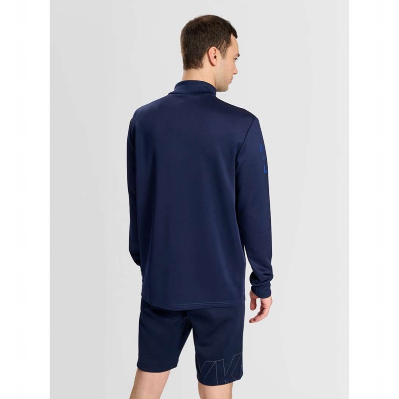 Hummel Court Half Zip L/S Sweatshirt Herren Navy | 468047-514