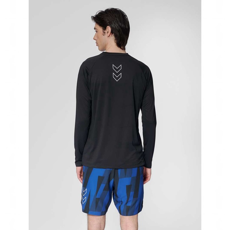 Hummel Court Light Weight L/S T-shirts Herren Schwarz | 227729-236