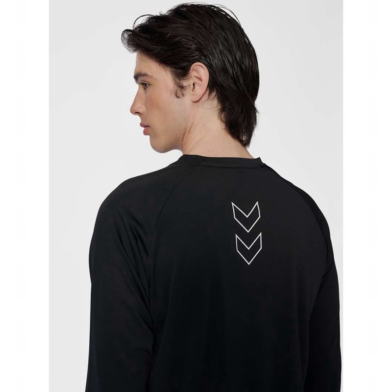 Hummel Court Light Weight L/S T-shirts Herren Schwarz | 227729-236