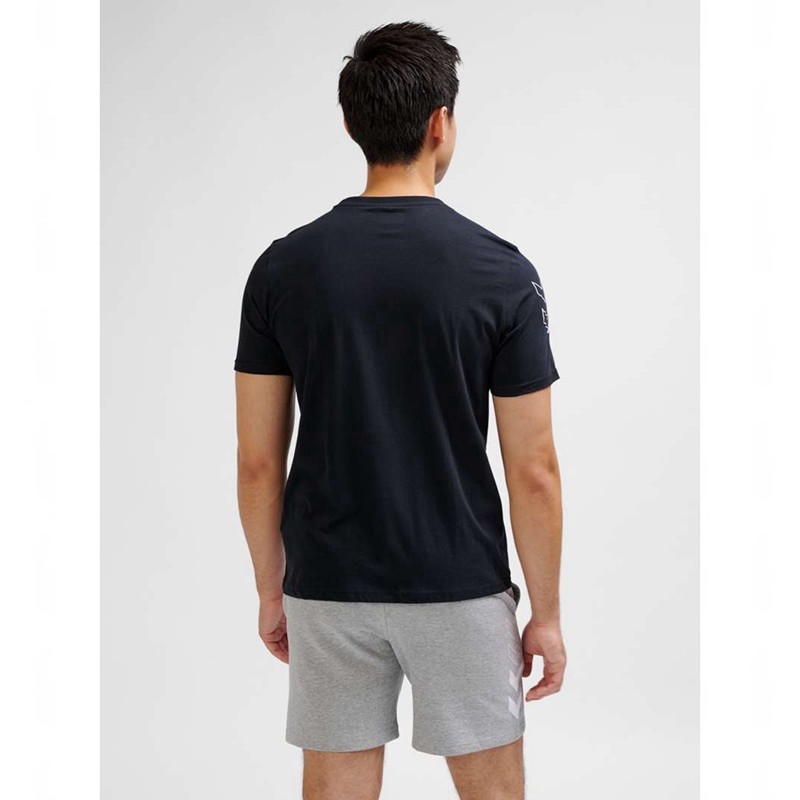 Hummel Elemental Chevron Cotton T-shirts Herren Schwarz | 152104-089