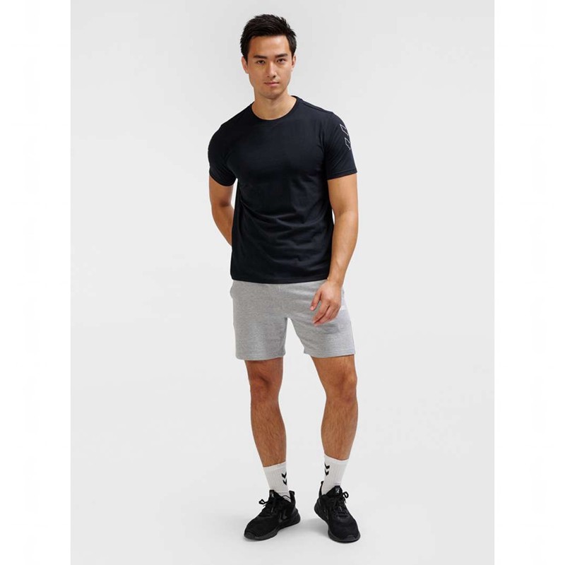 Hummel Elemental Chevron Cotton T-shirts Herren Schwarz | 152104-089