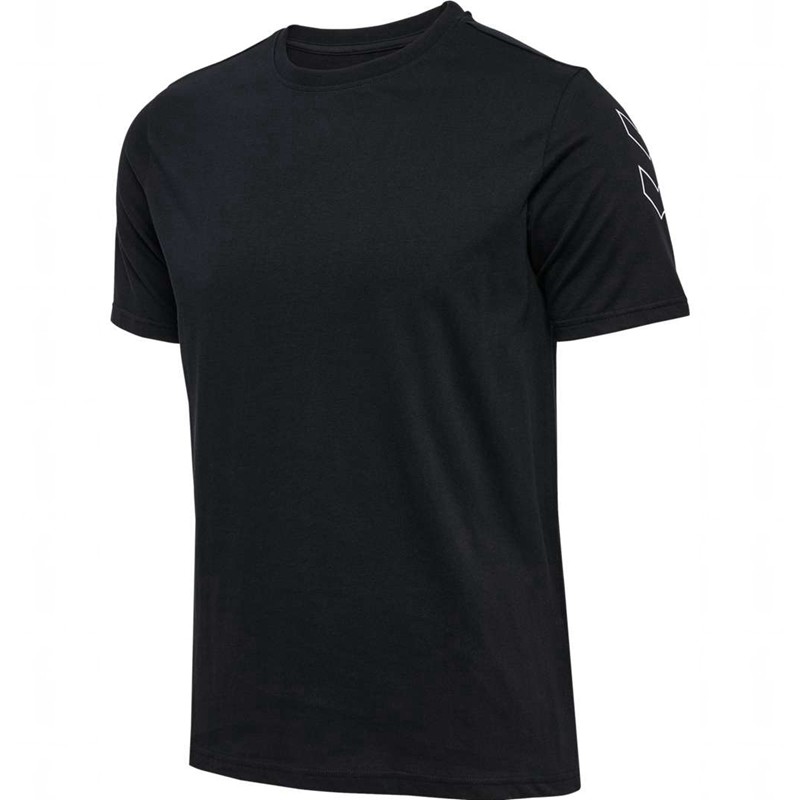 Hummel Elemental Chevron Cotton T-shirts Herren Schwarz | 152104-089