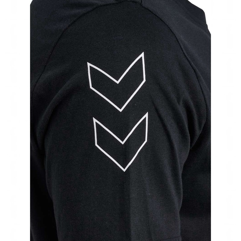 Hummel Elemental Chevron Cotton T-shirts Herren Schwarz | 152104-089