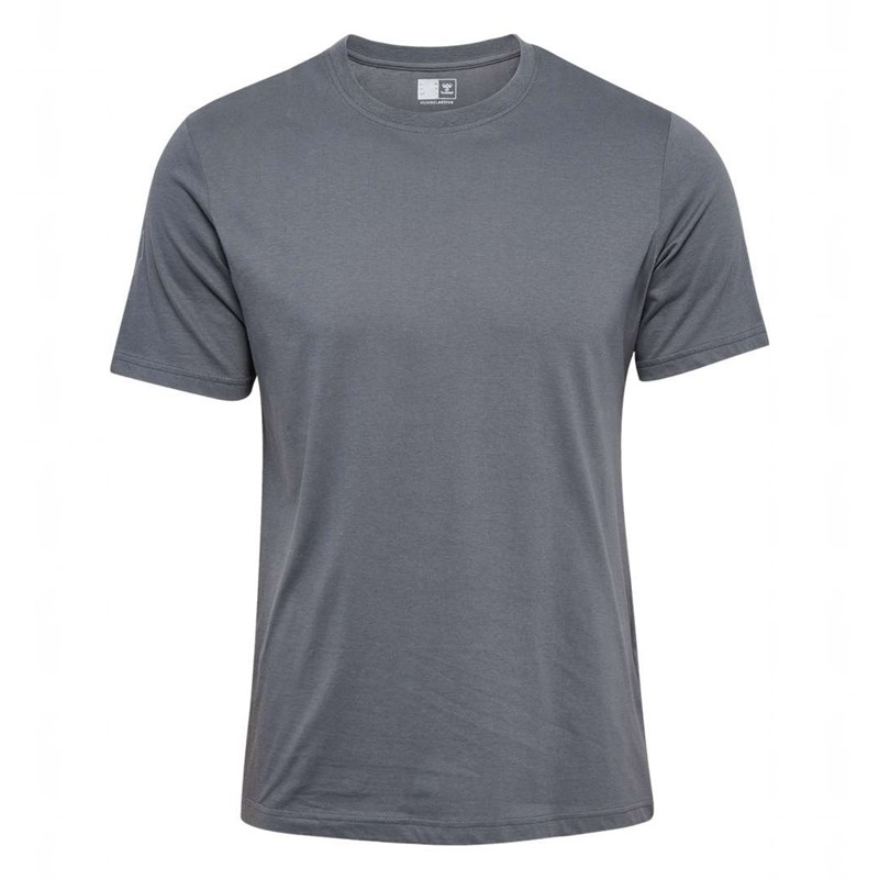 Hummel Elemental Chevron Cotton T-shirts Herren Grau | 492064-314