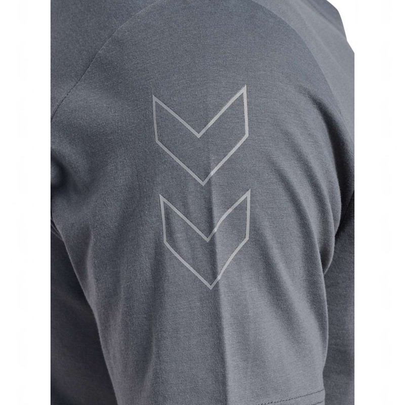 Hummel Elemental Chevron Cotton T-shirts Herren Grau | 492064-314