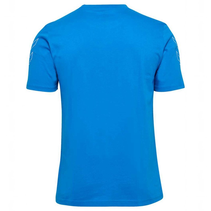 Hummel Elemental Chevron Cotton T-shirts Herren Blau | 843316-365