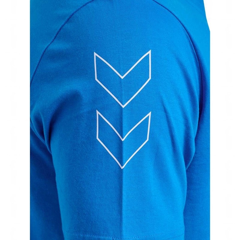 Hummel Elemental Chevron Cotton T-shirts Herren Blau | 843316-365