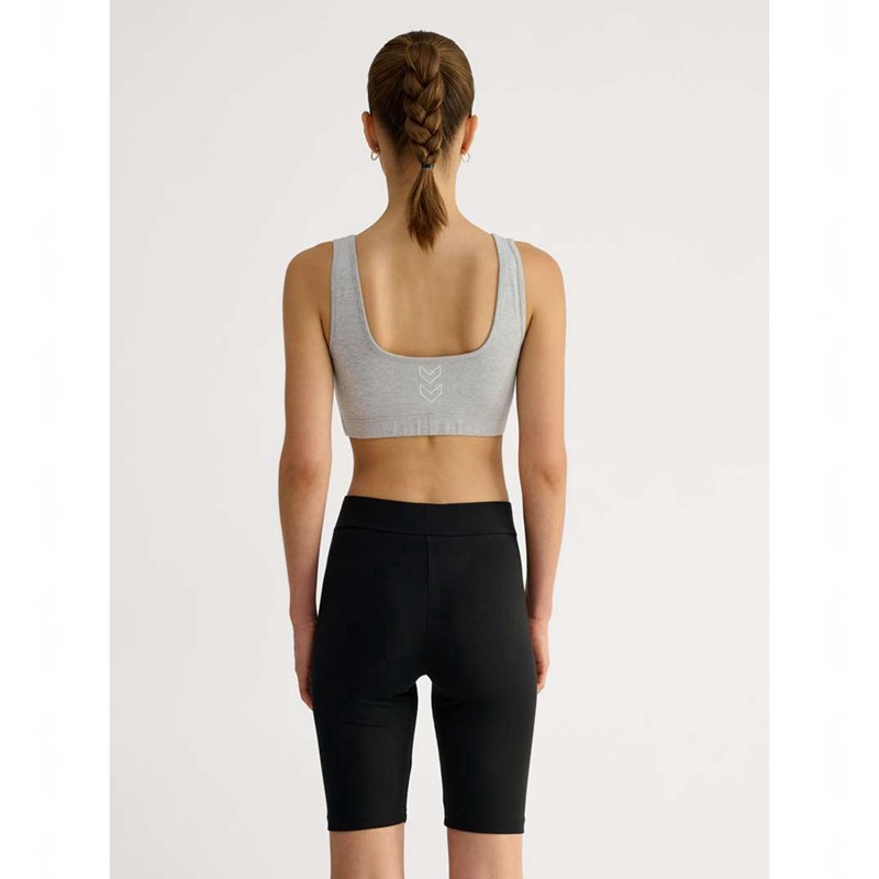 Hummel Elemental Cotton Top Sport BH Damen Grau | 839644-512