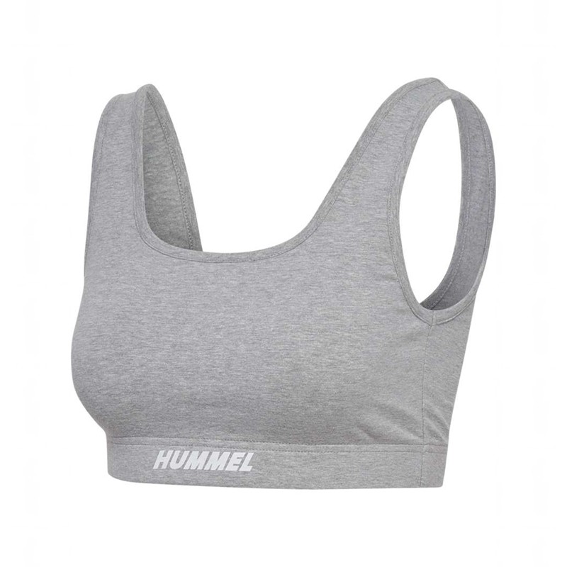 Hummel Elemental Cotton Top Sport BH Damen Grau | 839644-512