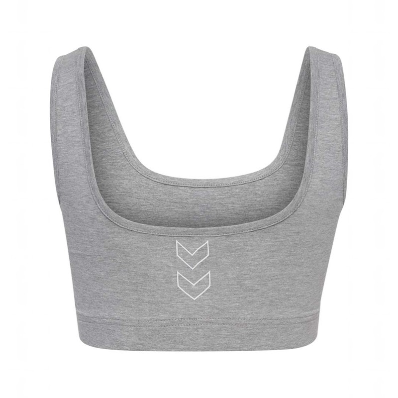 Hummel Elemental Cotton Top Sport BH Damen Grau | 839644-512