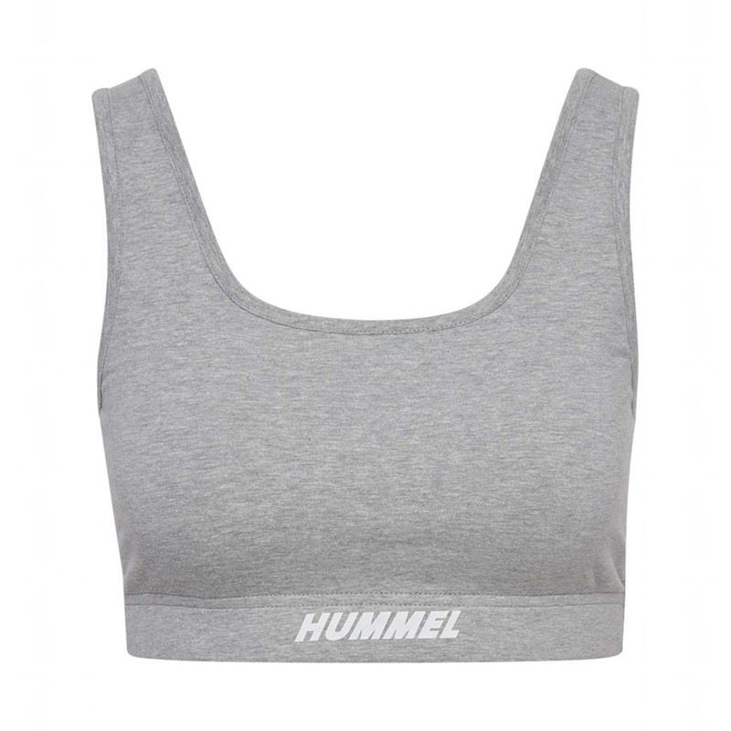 Hummel Elemental Cotton Top Sport BH Damen Grau | 839644-512