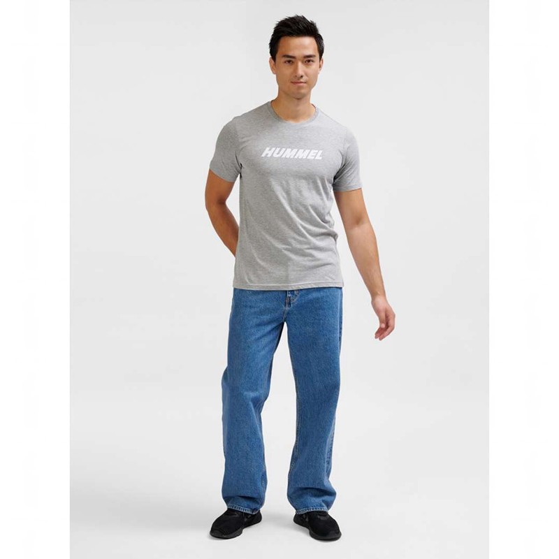 Hummel Elemental Logo Cotton T-shirts Herren Grau | 902248-014