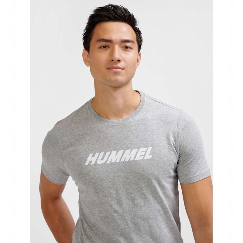 Hummel Elemental Logo Cotton T-shirts Herren Grau | 902248-014