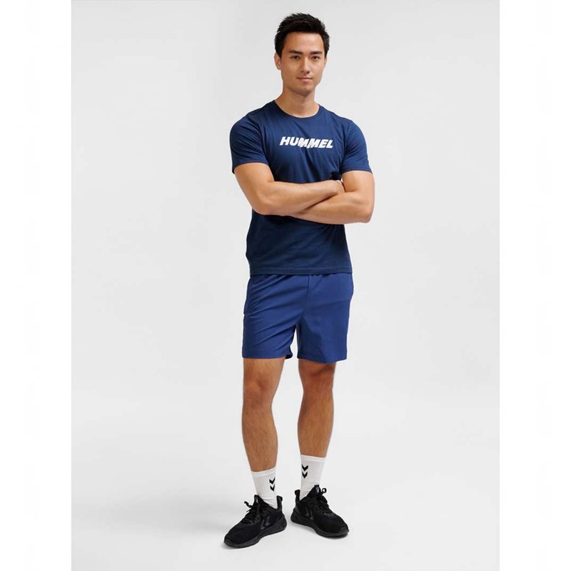 Hummel Elemental Logo Cotton T-shirts Herren Navy | 570910-207