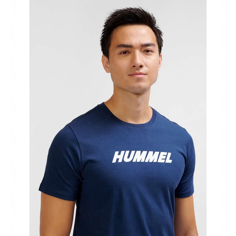 Hummel Elemental Logo Cotton T-shirts Herren Navy | 570910-207