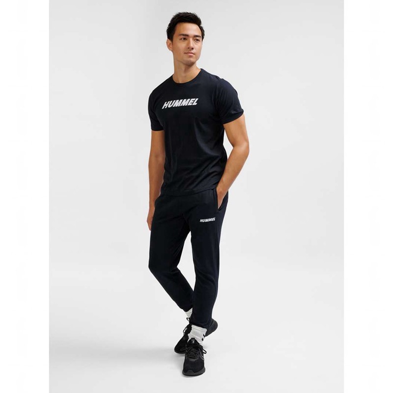 Hummel Elemental Logo Cotton T-shirts Herren Schwarz | 849416-738
