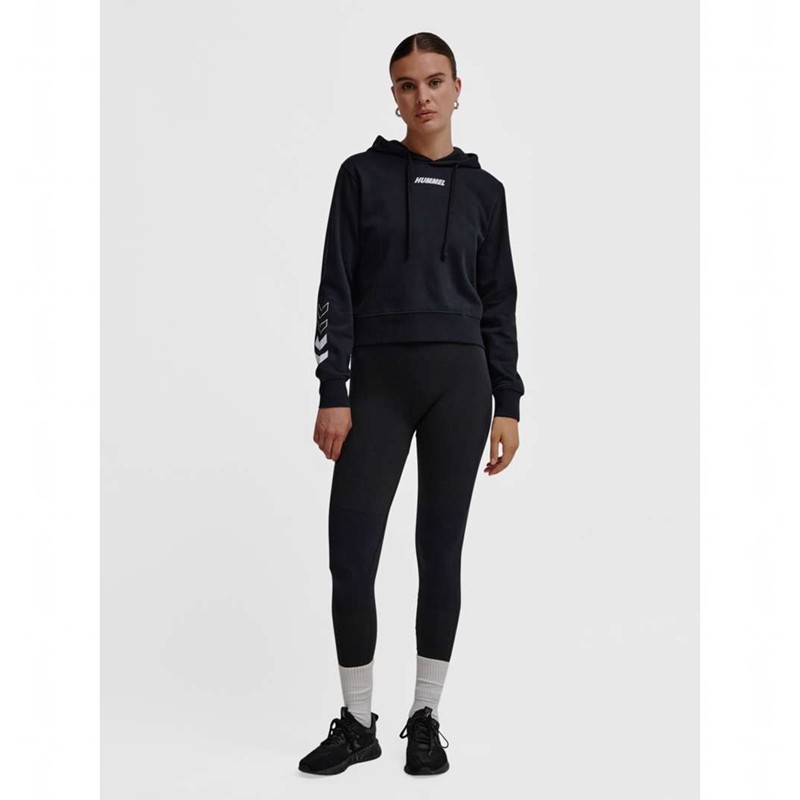 Hummel Elemental Short Hoodie Damen Schwarz | 430785-432