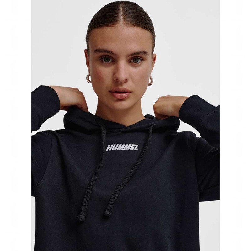 Hummel Elemental Short Hoodie Damen Schwarz | 430785-432