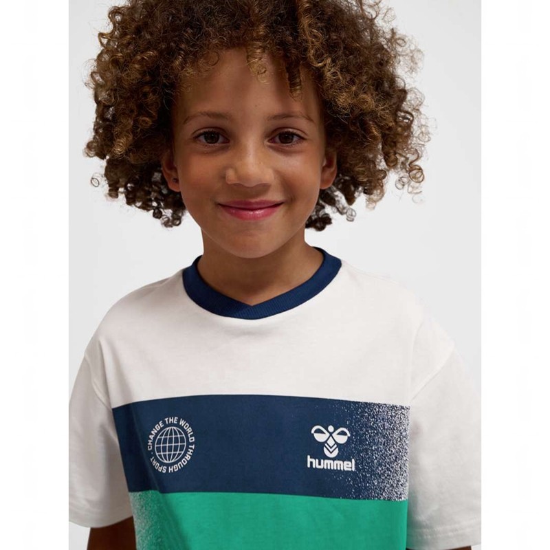 Hummel Eske S/S T-shirts Kinder Weiß | 202792-788