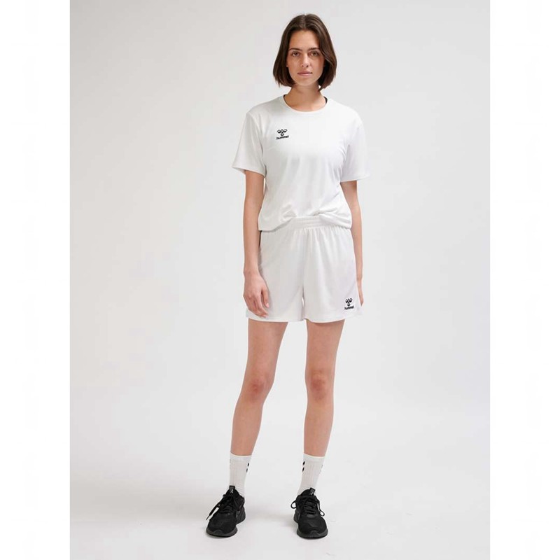 Hummel Essential Kurze Hose Damen Weiß | 225396-391