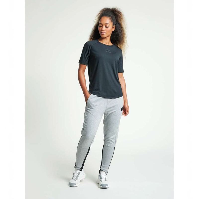 Hummel Essi Tapered Hose Damen Grau | 718066-673