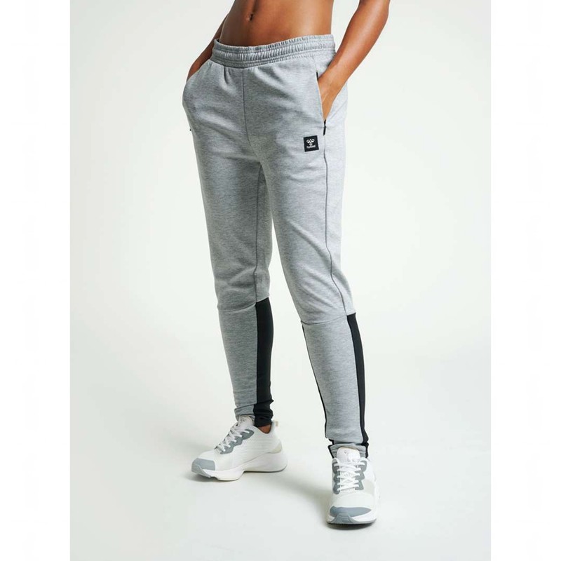 Hummel Essi Tapered Hose Damen Grau | 718066-673