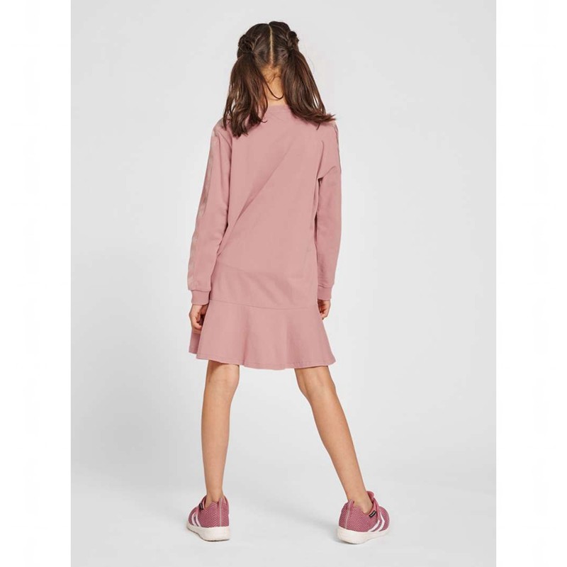 Hummel Evelyn L/S Kleid Kinder Rosa | 151709-854