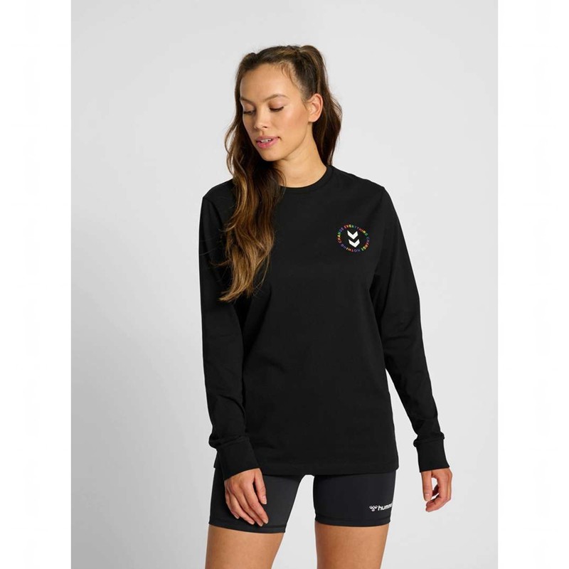 Hummel Everything Nothing Ls T-shirts Damen Schwarz | 088080-360