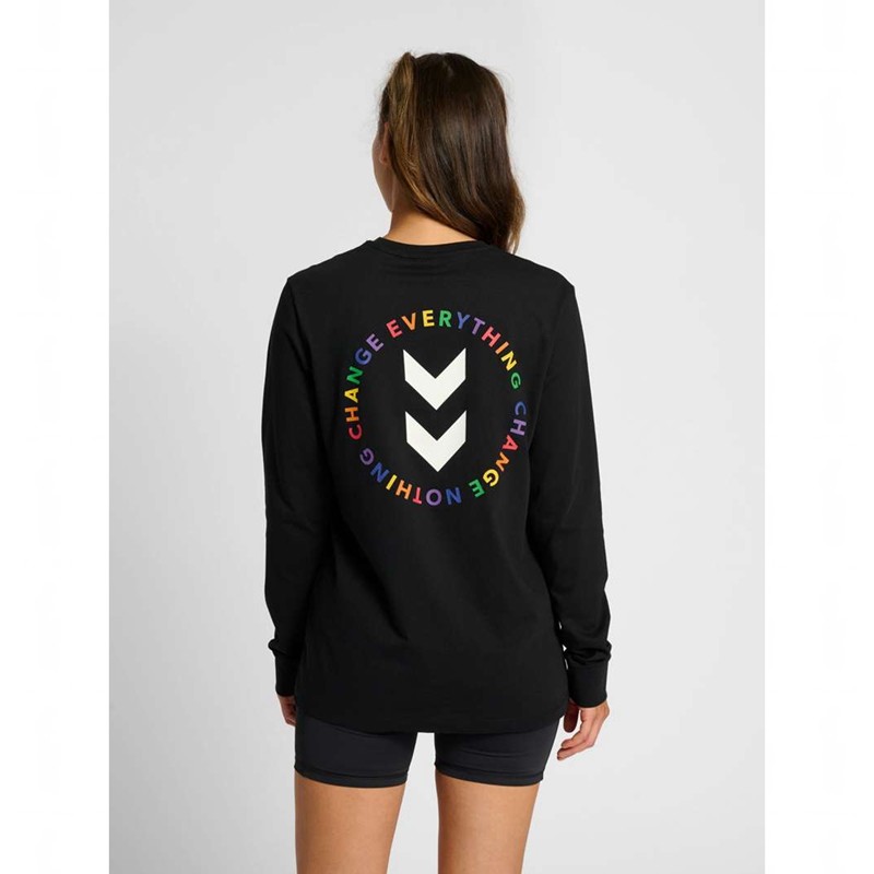 Hummel Everything Nothing Ls T-shirts Damen Schwarz | 088080-360