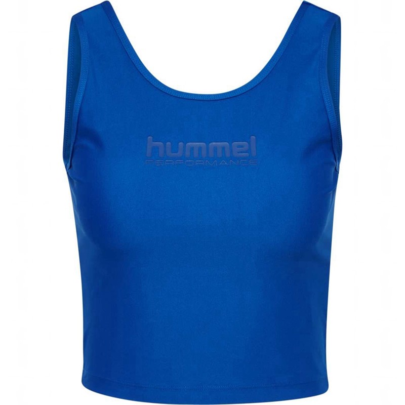 Hummel Fast Cropped Tanktop Damen Blau | 756605-547