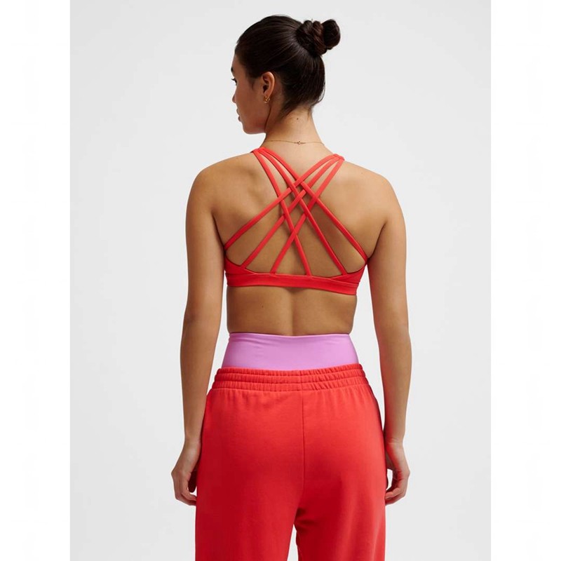 Hummel Fast Impact Strap Sport BH Damen Rot | 689168-098