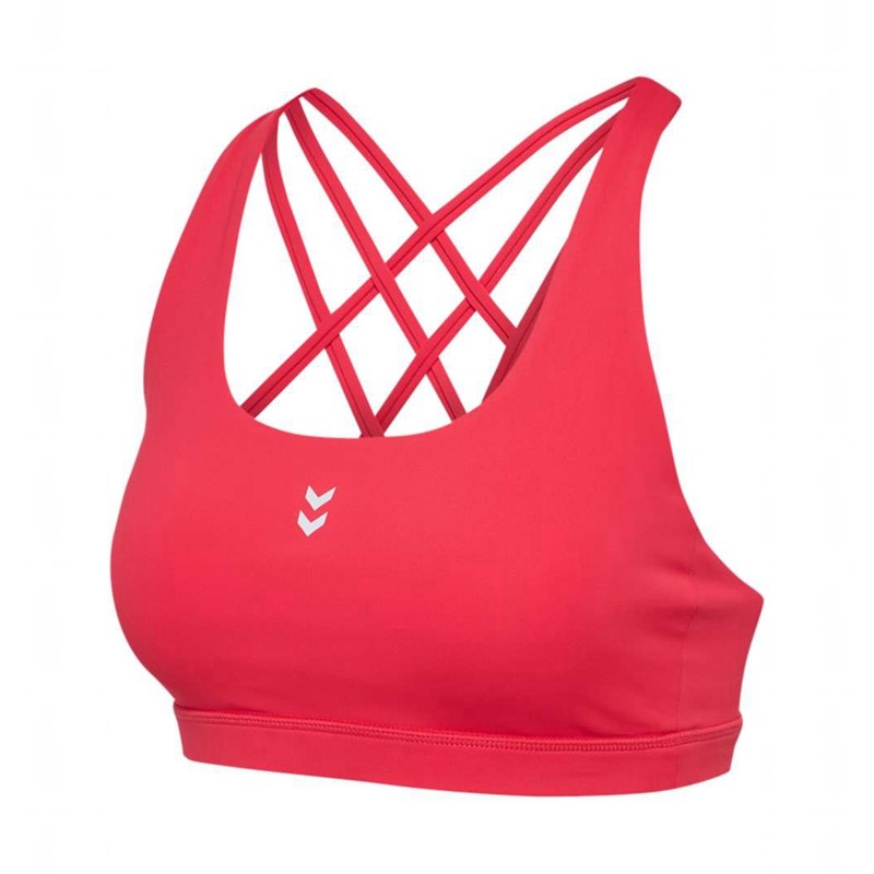 Hummel Fast Impact Strap Sport BH Damen Rot | 689168-098