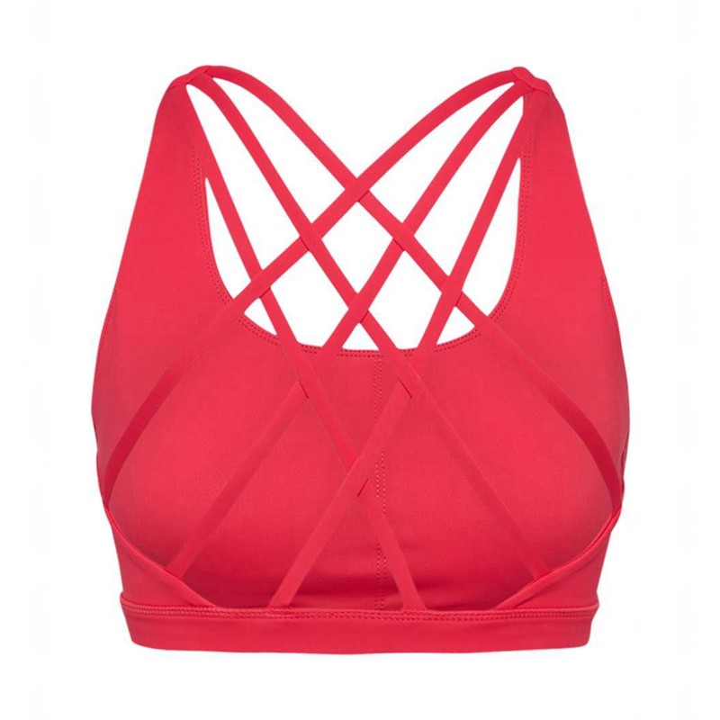 Hummel Fast Impact Strap Sport BH Damen Rot | 689168-098