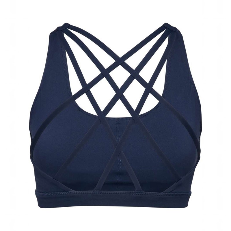 Hummel Fast Impact Strap Sport BH Damen Navy | 139024-678