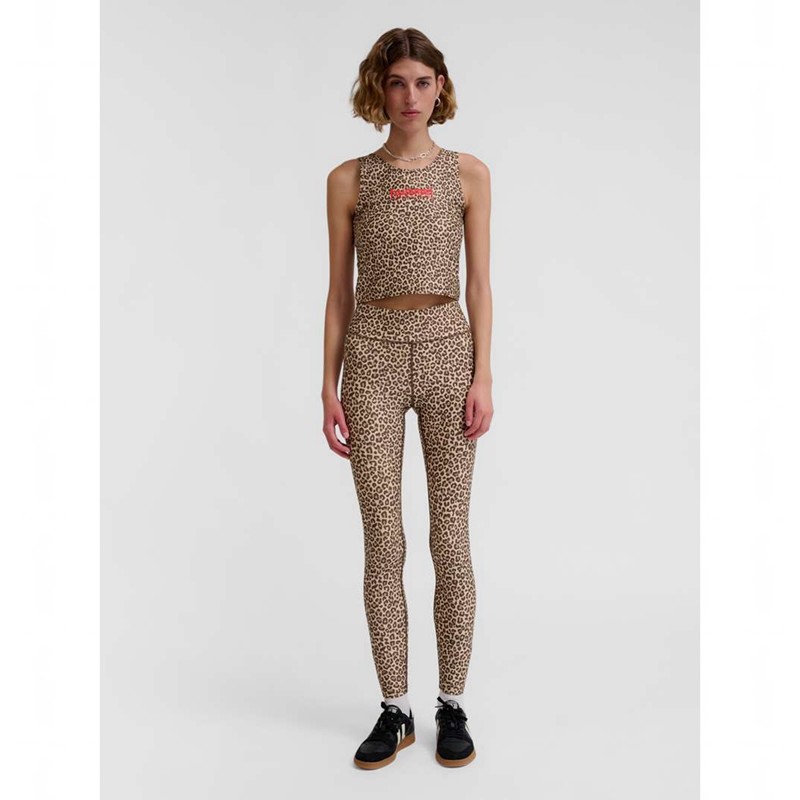 Hummel Fast Mid Waist Strumpfhose Damen Leopard | 935430-155