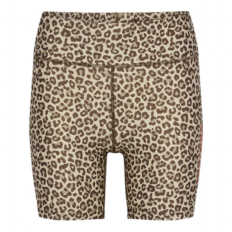 Hummel Fast Mid Waist Tight Kurze Hose Damen Leopard | 926689-201