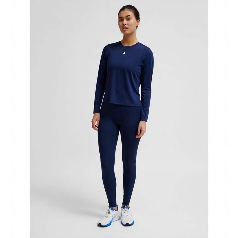 Hummel Fast W L/S T-shirts Damen Navy | 401085-778