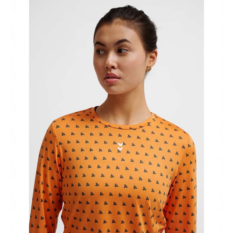 Hummel Fast W L/S T-shirts Damen Orange | 358965-842
