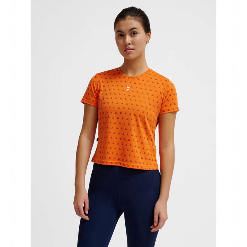 Hummel Fast Workout W S/S Grundschicht Damen Orange | 110172-075