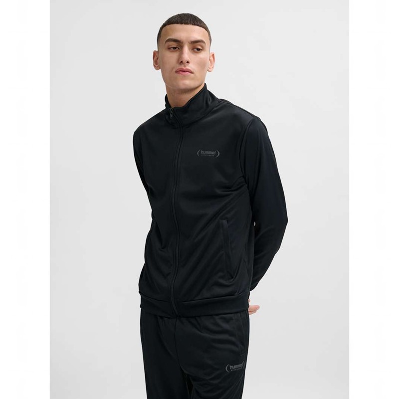 Hummel Felix Poly Tracksuit Sportbekleidung Herren Schwarz | 030062-193